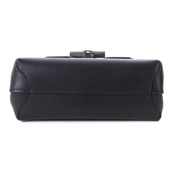 LONGCHAMP Cow Leather Handbag, Shoulder Bag, Big Bag Women's Black-4