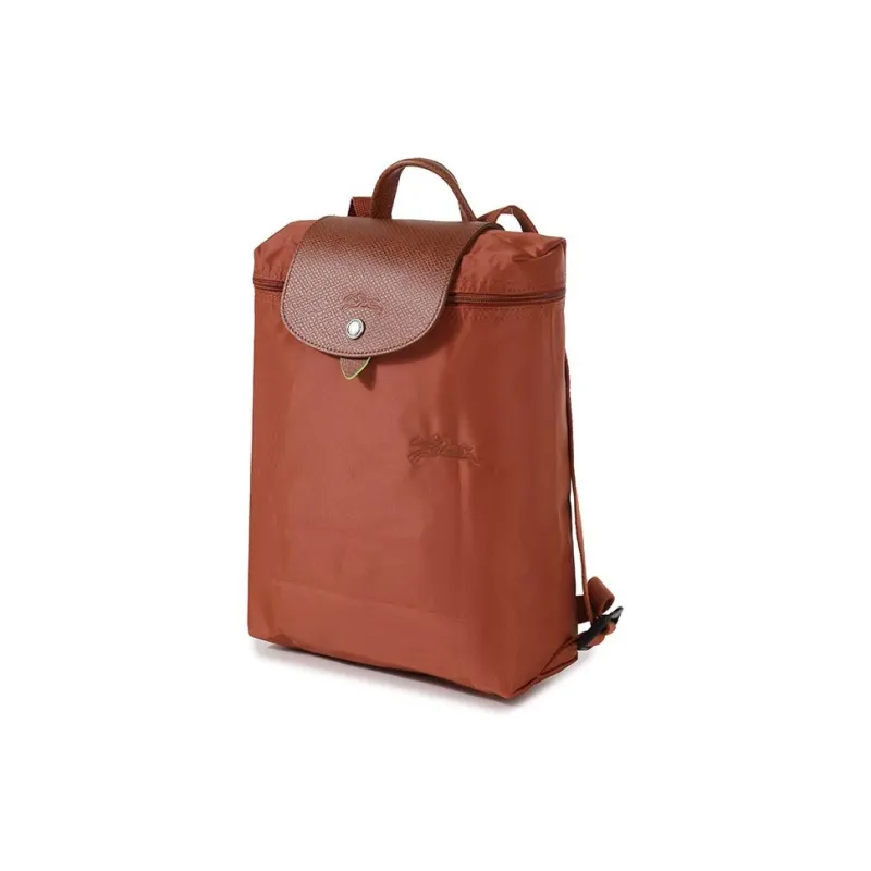 LONGCHAMP Le Pliage Green Recycled Canvas Backpack Women's Chestnut-1