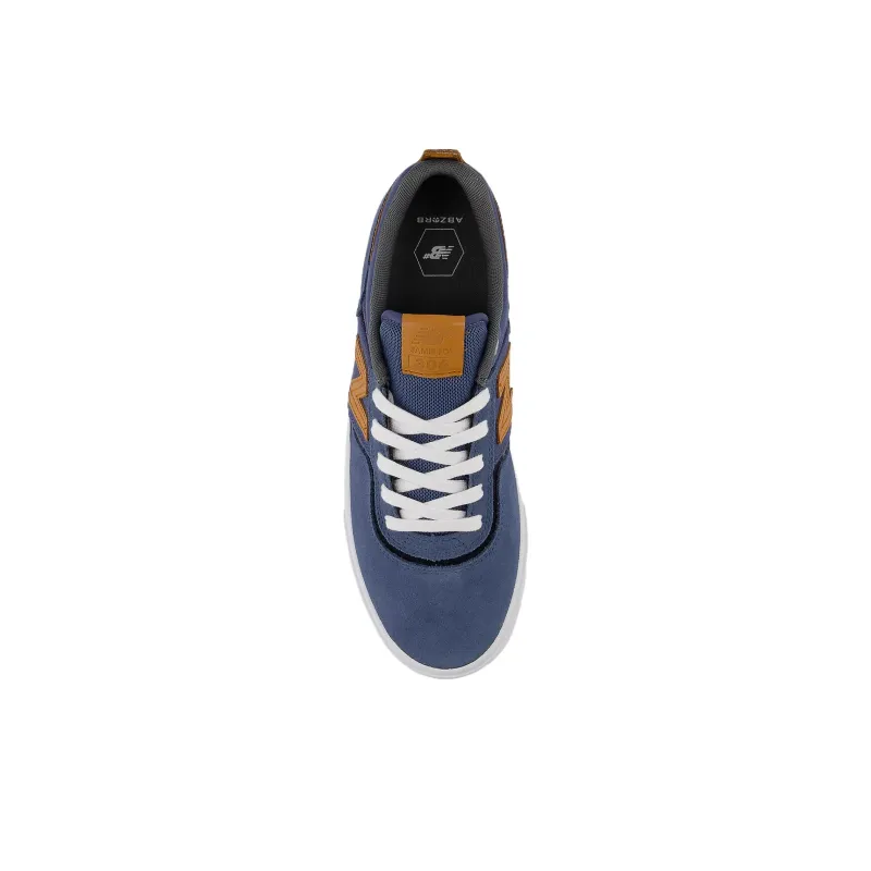 New Balance Anti Slip Wear Resistant Low Top Skateboard Shoes Unisex Blue White Yellow-3
