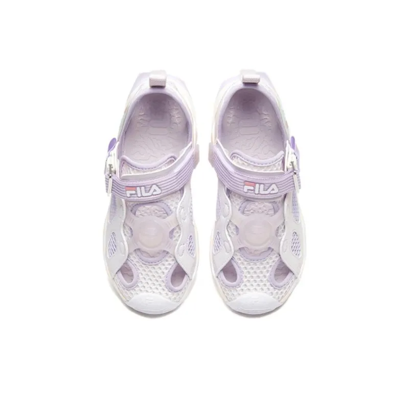 FILA KIDS Slip Resistant And Breathable Children's Sandals White Purple Unisex-2