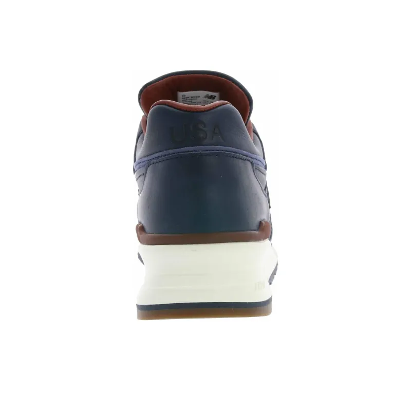 Horween Leather x New Balance NB 997 Cushioning Wear-Resistant Low-Top Running Shoes Unisex Blue-4