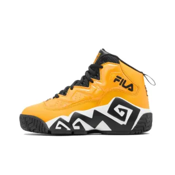 FILA Mashburn Anti-Slip Wear-Resistant Mid-Top Basketball Shoes Men's Black