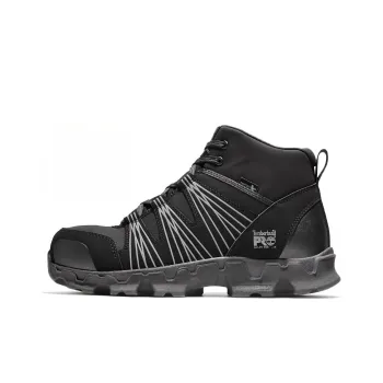 Timberland Powertrain Durable Cushioning Ankle-Length Outdoor Boots Men's Black