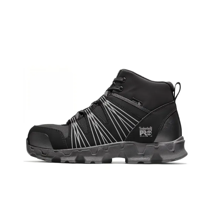 Timberland Powertrain Durable Cushioning Ankle-Length Outdoor Boots Men's Black-0