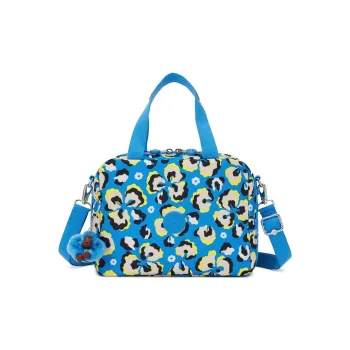 Kipling Recycled Polyester One Shoulder Handbag Large Size Unisex Leopard Print Floral