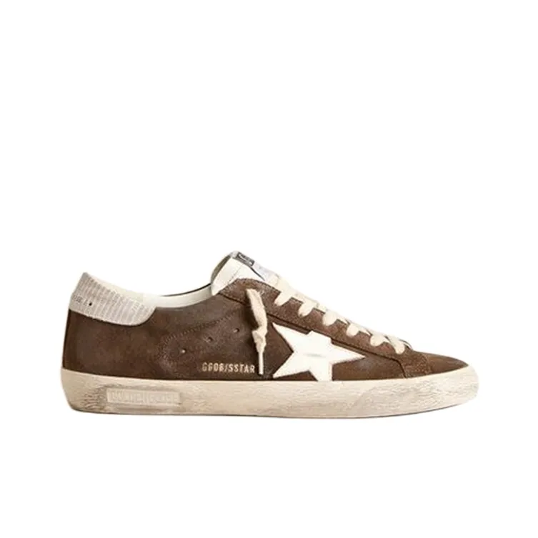 Golden Goose Super Star Low Top Skateboard Shoes Men's Brown-1