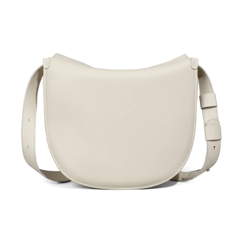 MILLIE'S Synthetic Leather Underarm Tote Saddle Bag Shoulder Bag Women's White/Khaki-5