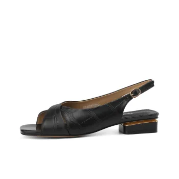 Mulinsen Rear Air Sandal Casual Single Shoes Approximately 2.2cm Women's Black