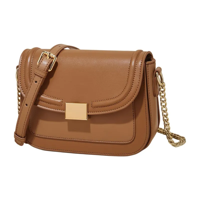 Marino Orlandi Cow Split Leather Small Square Bag Crossbody Bag Shoulder Bag Women's White/Brown-6