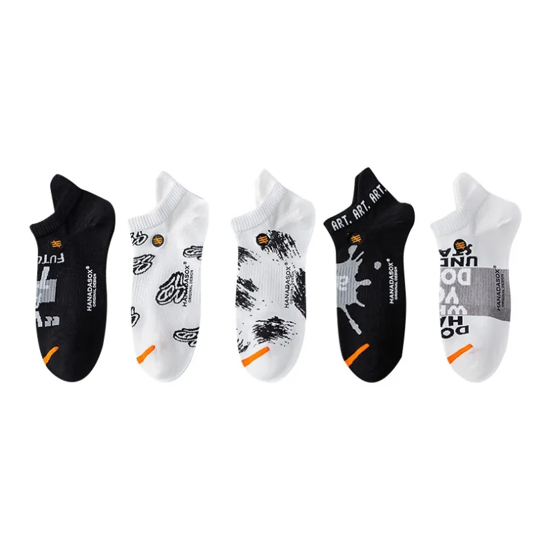 HANADASOX Ankle Socks Men's 5 Pack Mixed Color-0