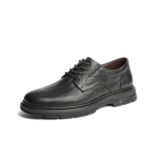 BELLE Dress Shoes Men Low-Top Black