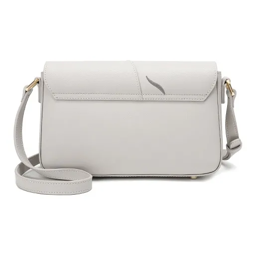 Ancient Yi Xi Cow Leather Ethnic Style Cheongsam Shoulder Bag Women's Plain White-2