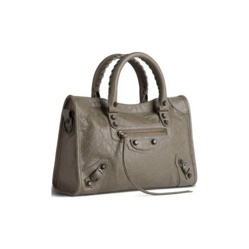 Balenciaga Lambskin Tote Bag Shopping Bag Shoulder Bag Crossbody Bag Handbag Small Size Women's Dark Green-2