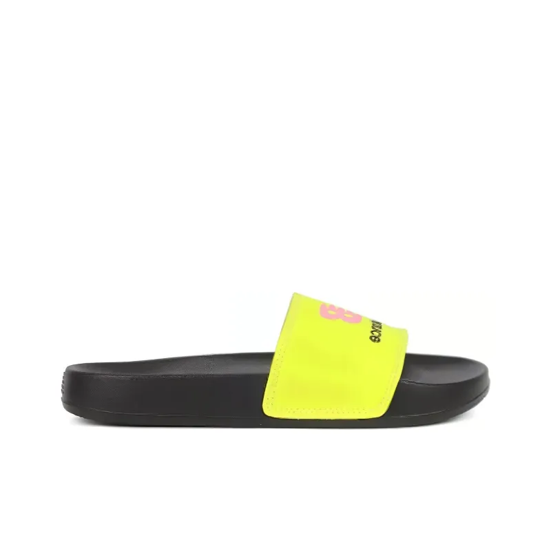 New Balance Abrasion Resistant Slide Slippers Men's Yellow Black-1