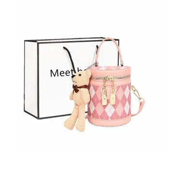 Fitchell PU Handbag, Shoulder Bag Regular Women's Pink/Ecru/Khaki/Black