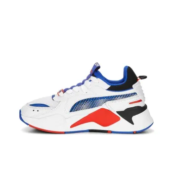 PUMA RS X Shock Absorbers With Slip Resistant And Abrasion Resistant Properties Low Top Casual Shoes Unisex White Blue