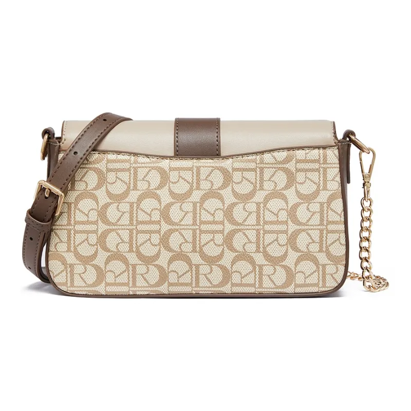 RED DRAGONFLY Cow Leather, PVC, Microfiber, Synthetic Leather Crossbody Bag Regular Women's Mocha/Coffee-11