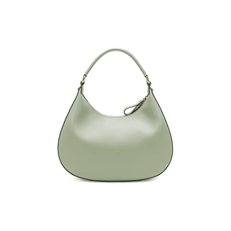 Ancient Yi Xi Cow Leather Shoulder Bag, Handbag Regular Women's Willow Sprout Green-3