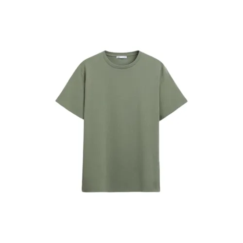 ZARA T-Shirts Men Medium Green