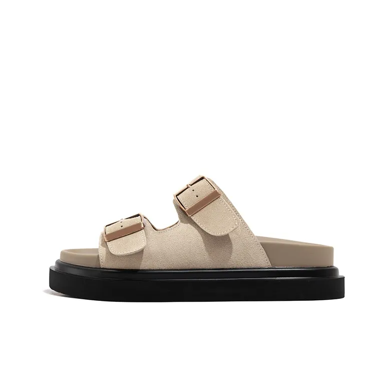 Old Meow Slide Slippers 4.8cm Women's Khaki-0