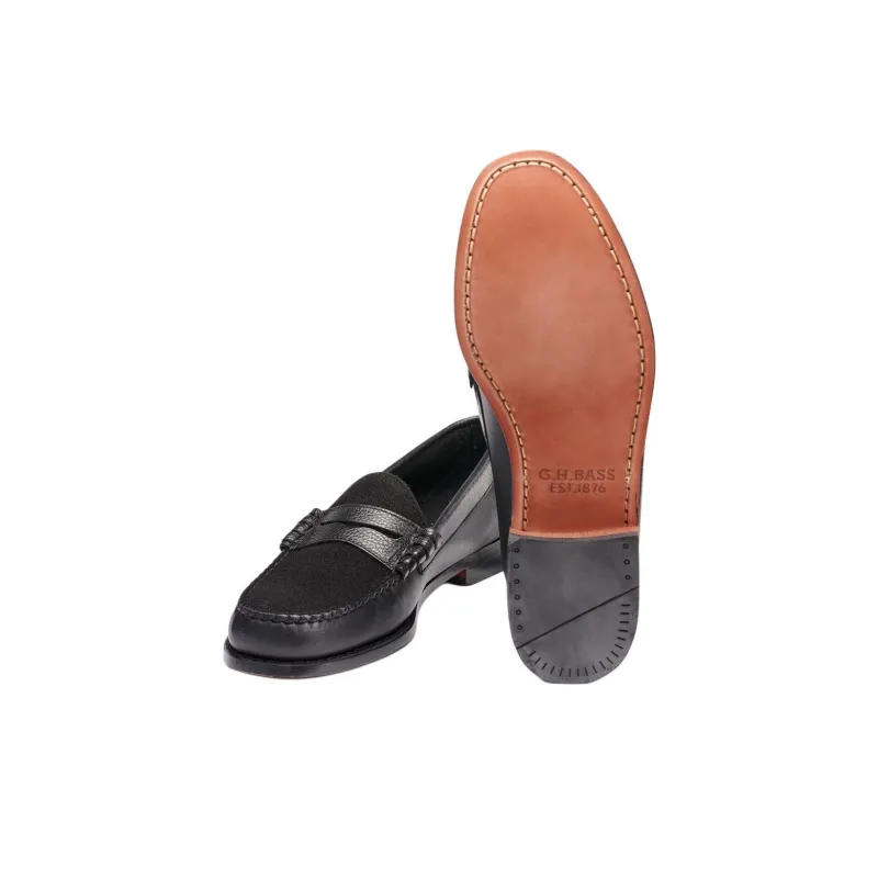 G.H. Bass & Co. Larson Letterman Weejuns Loafers Men's Black-5