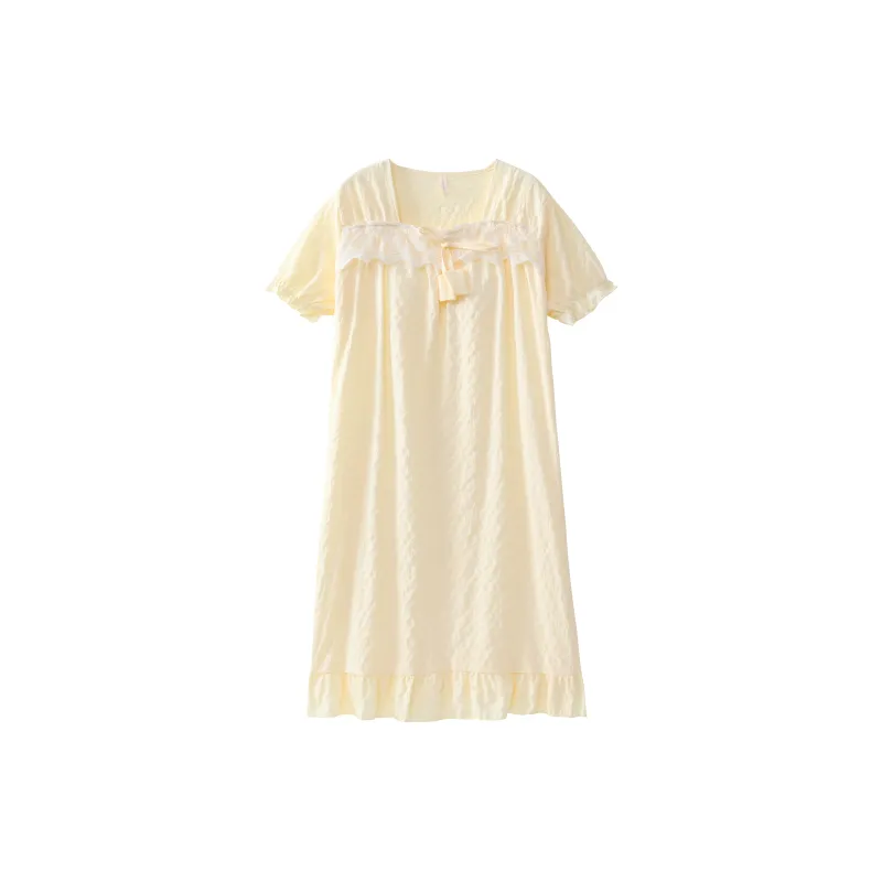 CAIHENGTONG Nightgown Women's Apricot-0