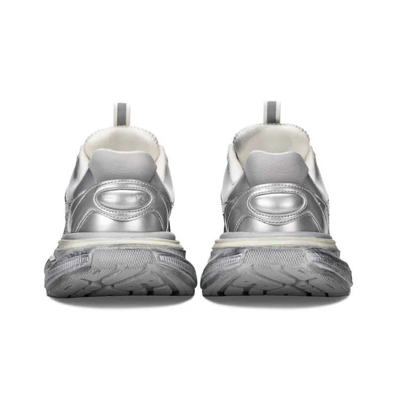 HART DAVIS X103 Series Chunky Sneakers Unisex Low Top Silver-5