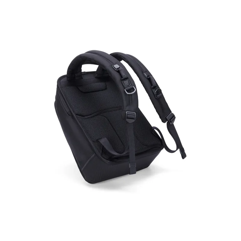 HORSEMEN Elastic Nylon Fabric Backpack Laptop Bag Large Size Men's Black-4
