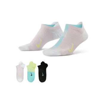 Nike Ankle Socks Women's 3 Pack Protea Pink Blue Black Light Lemon/Light Lemon Pink Blue Black/Black Protea Pink