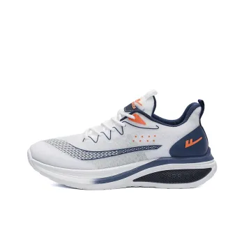 Warrior Wear-Resistant Lightweight Height Increasing Low-Top Running Shoes Men's Beige Dark Blue Orange