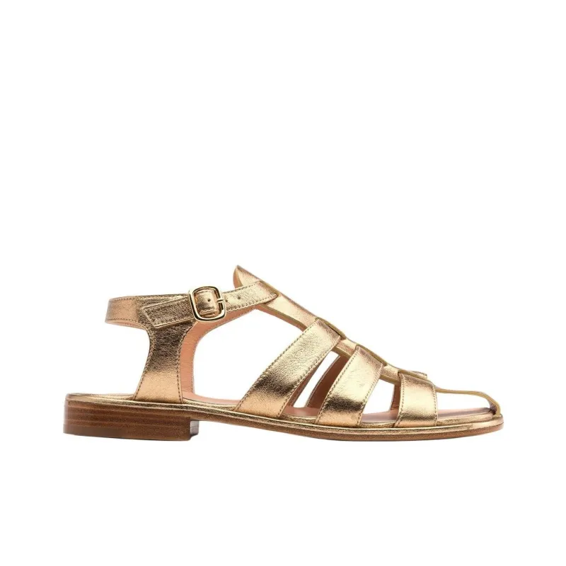 Rupert Sanderson Neptune Roman Sandals Women's Gold-1