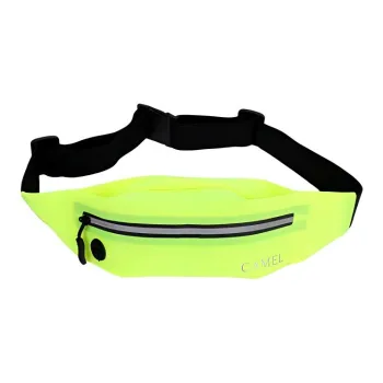 CAMEL Fabric Cell Phone Pouch Sports Waist Bag Regular Unisex Bright Yellow & Black