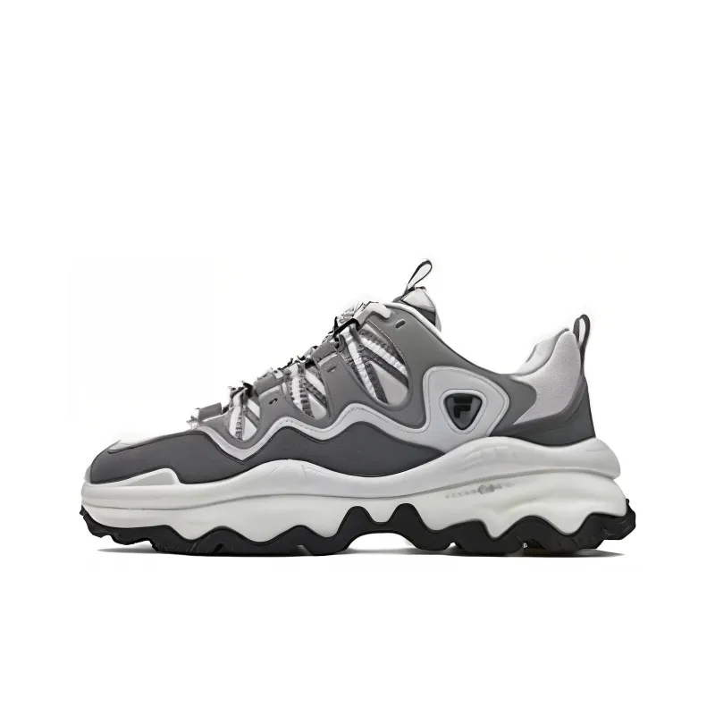 FILA FUSION QD 96 DX Anti Slip Wear Resistant Low Top Casual Shoes Men's Dark Gray-0
