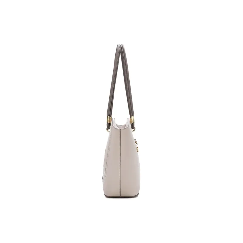 Ancient Yi Xi Cow Leather Niche Design Commute Shoulder Bag Women's Litmus Red-3