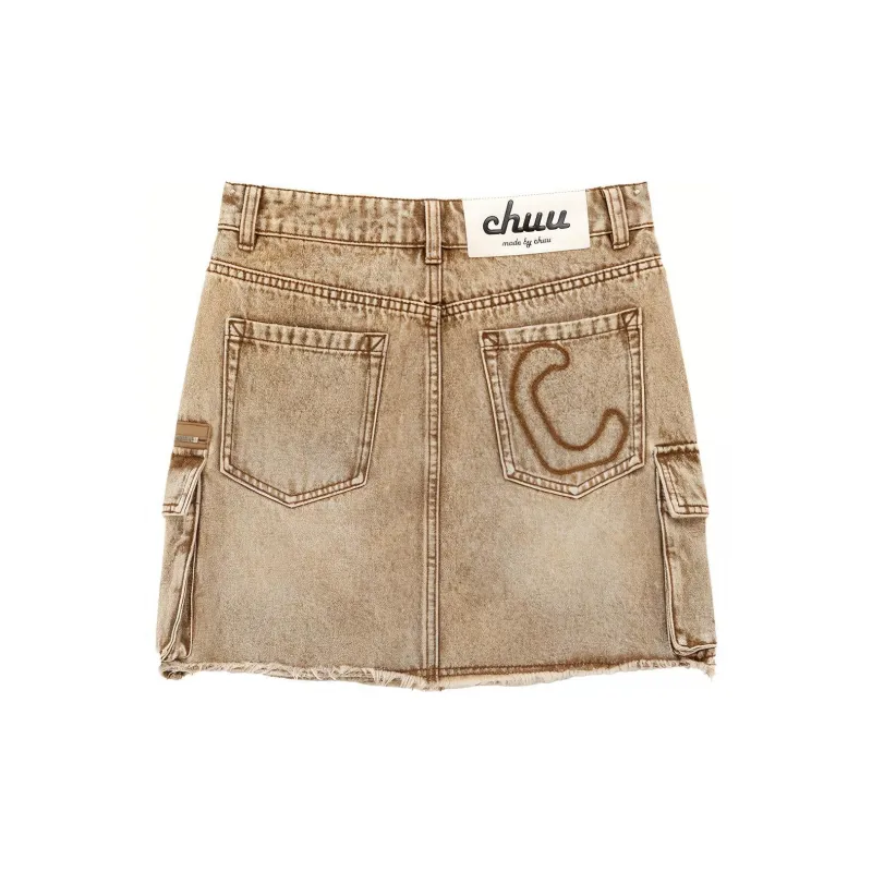 CHUU Casual Short Skirts Women's Desert Brown-1