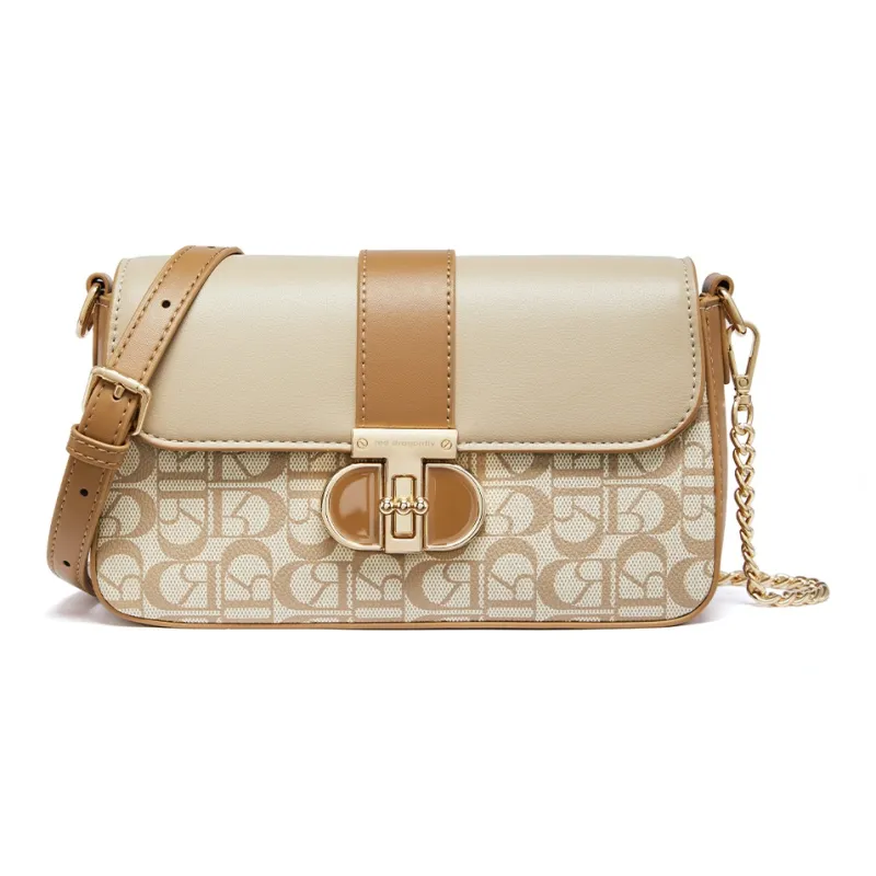 RED DRAGONFLY Cow Leather, PVC, Microfiber, Synthetic Leather Crossbody Bag Regular Women's Mocha/Coffee-1