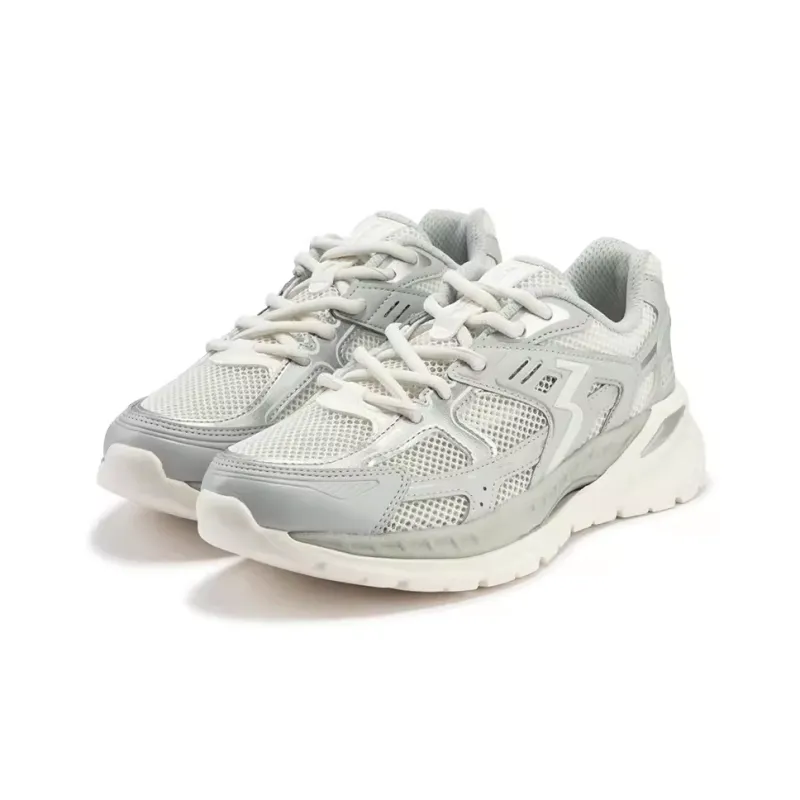 361° Durable Breathable Low Top Casual Shoes Women's White Gray-2