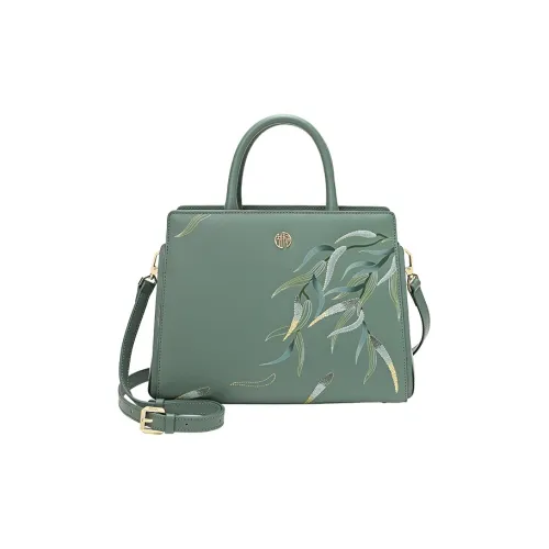 Ancient Yi Xi Cow Leather Cheongsam Shoulder Bag Crossbody Bag Handbag Women's Thousand Years Green