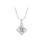 999 Fine Silver-Four-Leaf Clover Necklace[Moissanite Version]