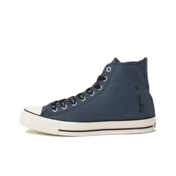 Agnès B. x Converse All Star Wear-resistant And Lightweight High-Top Canvas Shoes Unisex Blue