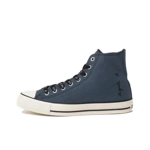 Agnès B. x Converse All Star Wear-resistant And Lightweight High-Top Canvas Shoes Unisex Blue