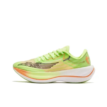 QIAODAN Feiying PB2.0 Anti-Slip Wear-Resistant Low-Top Running Shoes Women's Flying Shadow Green Orange