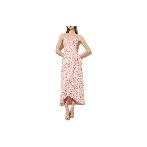 DPLAY Slip Dresses Women's Apricot Rain Rose