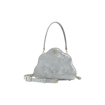 Ancient Yi Xi Cow Leather Premium Handbag Women's Frost Silver