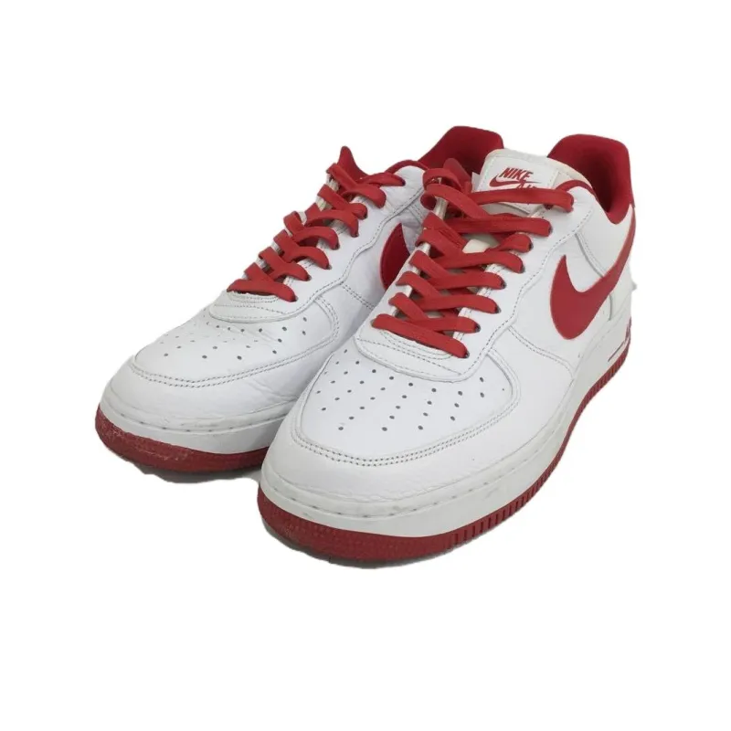 Nike Air Force 1 07 SE Gym Red Slip-Resistant Cushioning Wear-Resistant Low-Top Skateboard Shoes Women's Red White-1