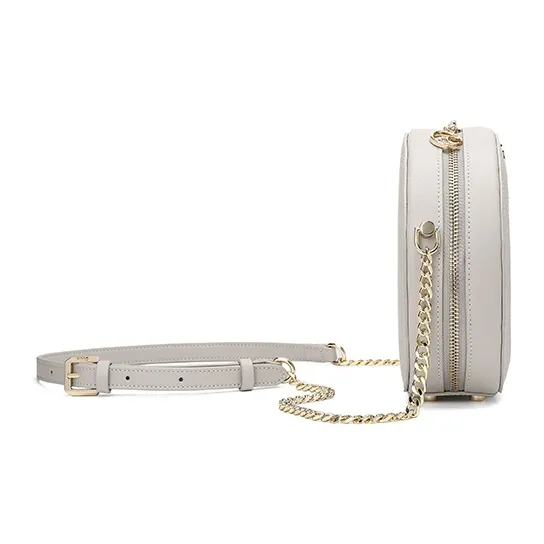 Ancient Yi Xi Cow Leather Niche Design Shoulder Bag, Crossbody Bag Women's Plain White-3