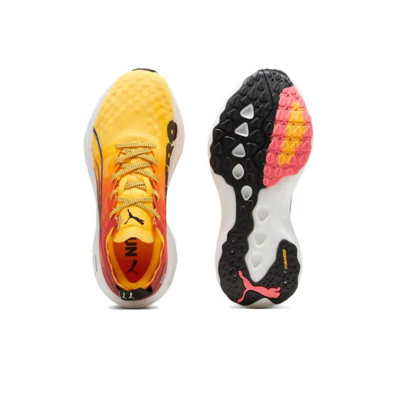 PUMA ForeverRUN Nitro Anti-Slip And Wear-Resistant Support Low-Top Casual Running Shoes Women's Yellow Orange-4