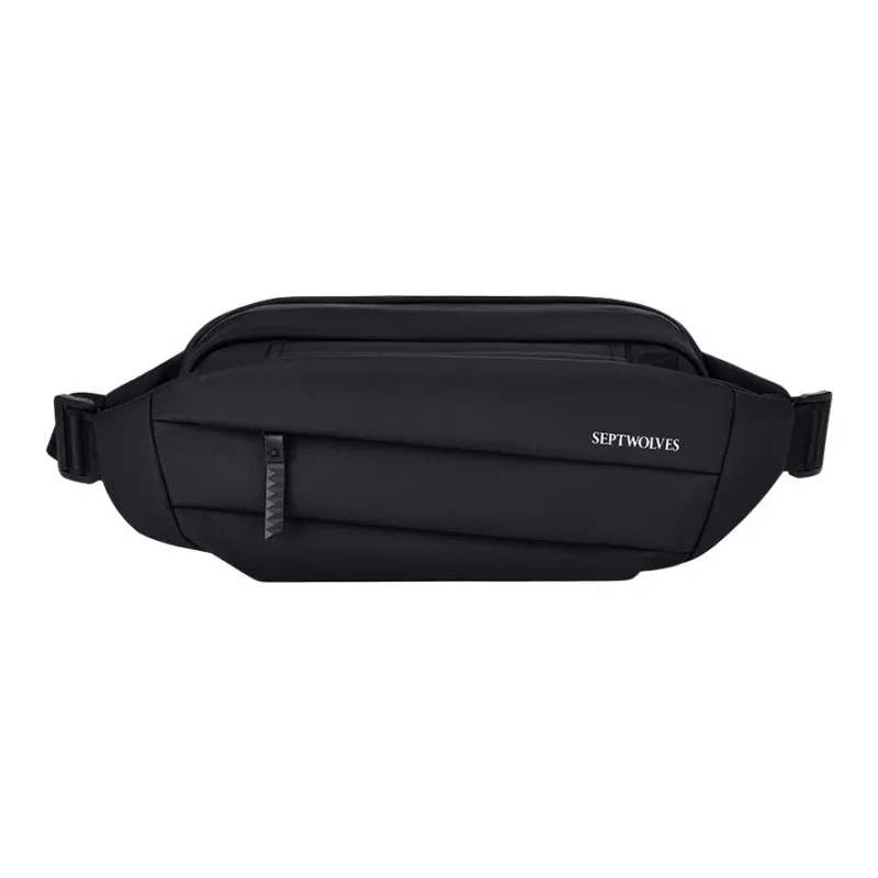 SEPTWOLVES Fabric Sling Bag, Fanny Pack, Crossbody Bag Regular Men's Black-1