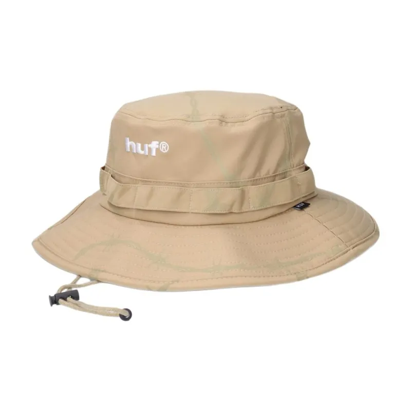 HUF Nylon Polyurethane Bucket Hats Unisex Khaki-0