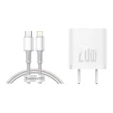 White Set[20W Charger+1m PD Fast Charging Cable]Compatibility Apple 8-14